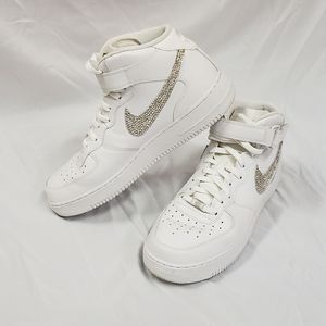 Nike AF1 Custom Swarovski Crystals Size 13 Mids